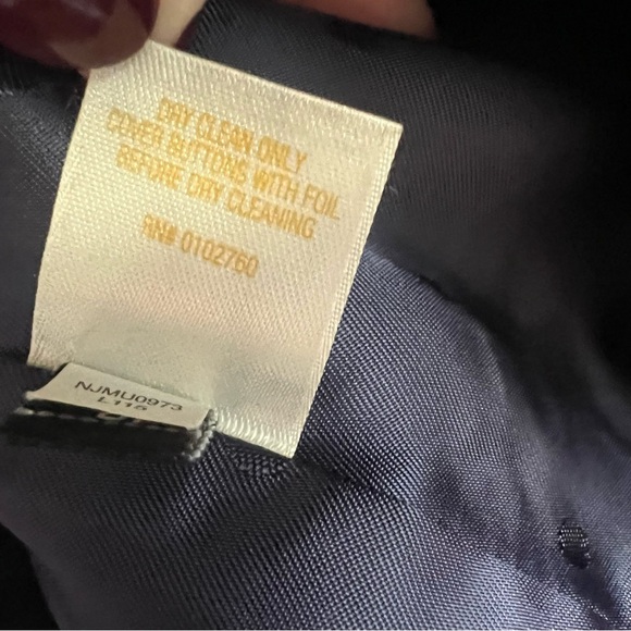 Kate Spade TAVI Jacket Rendezvous Blue Tweed Boucle Silver Lining Tinsel Tweed 4 - Picture 9 of 15